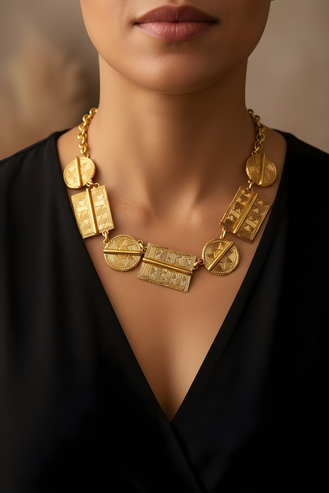 Vintage GUY LAROCHE Paris Etruscan Necklace
