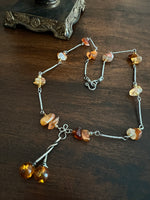 Art Deco CARNELIAN & AMBER Necklace