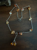 Art Deco CARNELIAN & AMBER Necklace