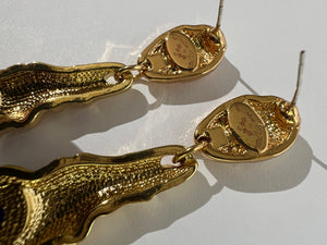 Vintage Baroque DOLCE VITA Sapphire Glass Drop Earrings