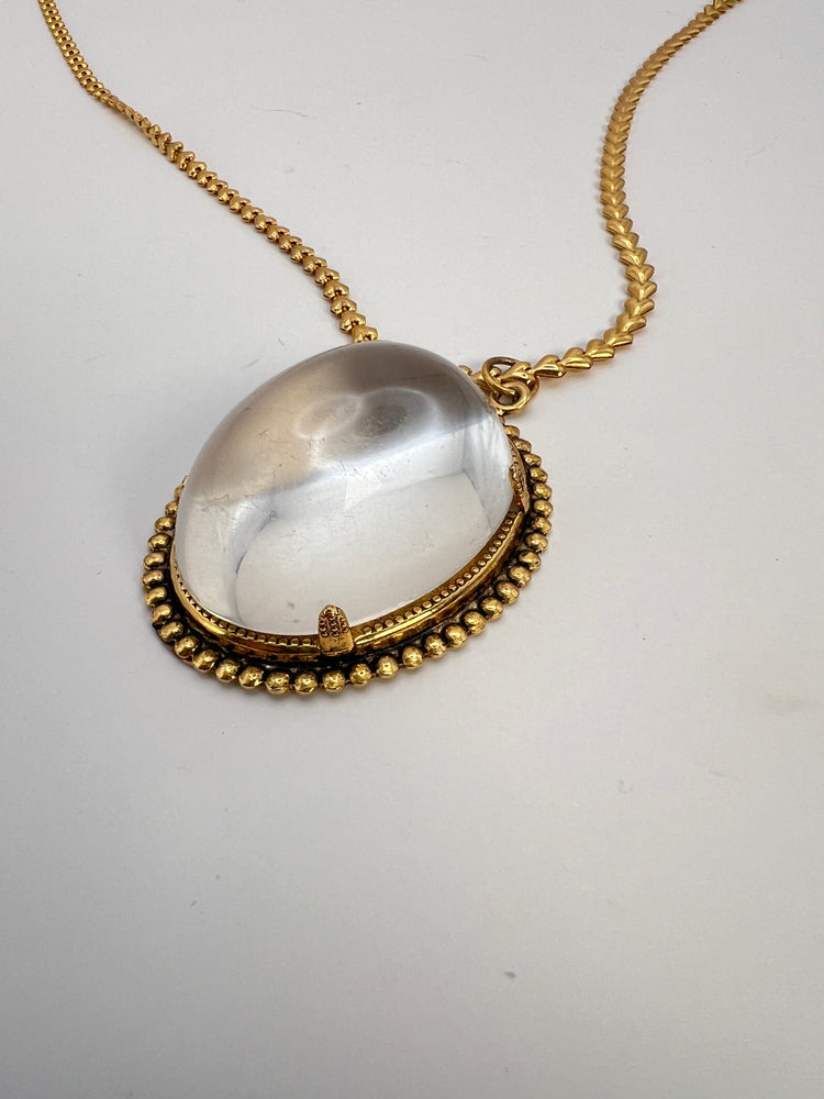Vintage 90's JULIE RUBANO Chunky LUCITE Pendant Necklace