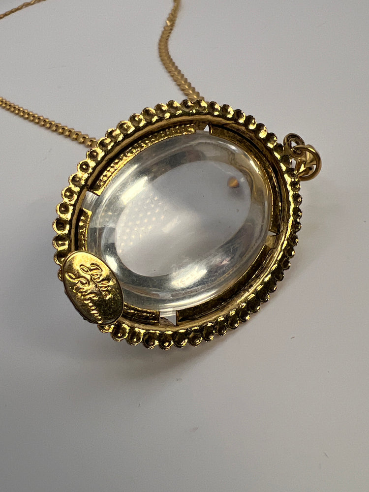 Vintage 90's JULIE RUBANO Chunky LUCITE Pendant Necklace