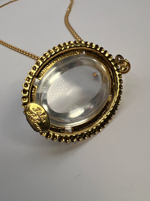 Vintage 90's JULIE RUBANO Chunky LUCITE Pendant Necklace