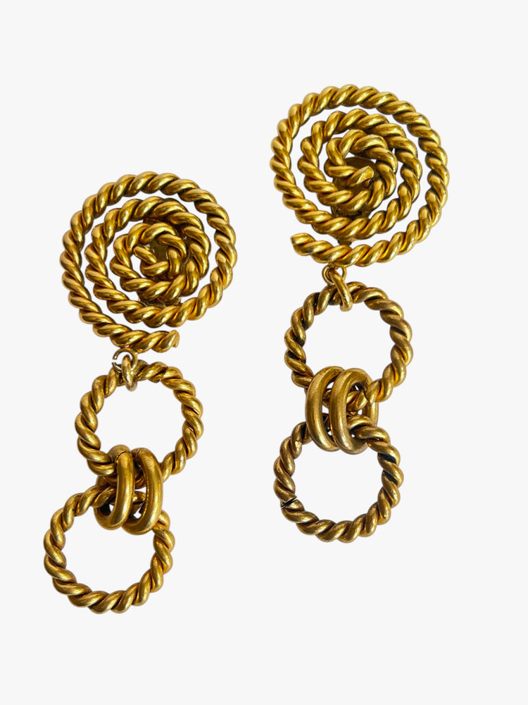Vintage EDUOARD RAMBAUD Oversized Spiral Earrings