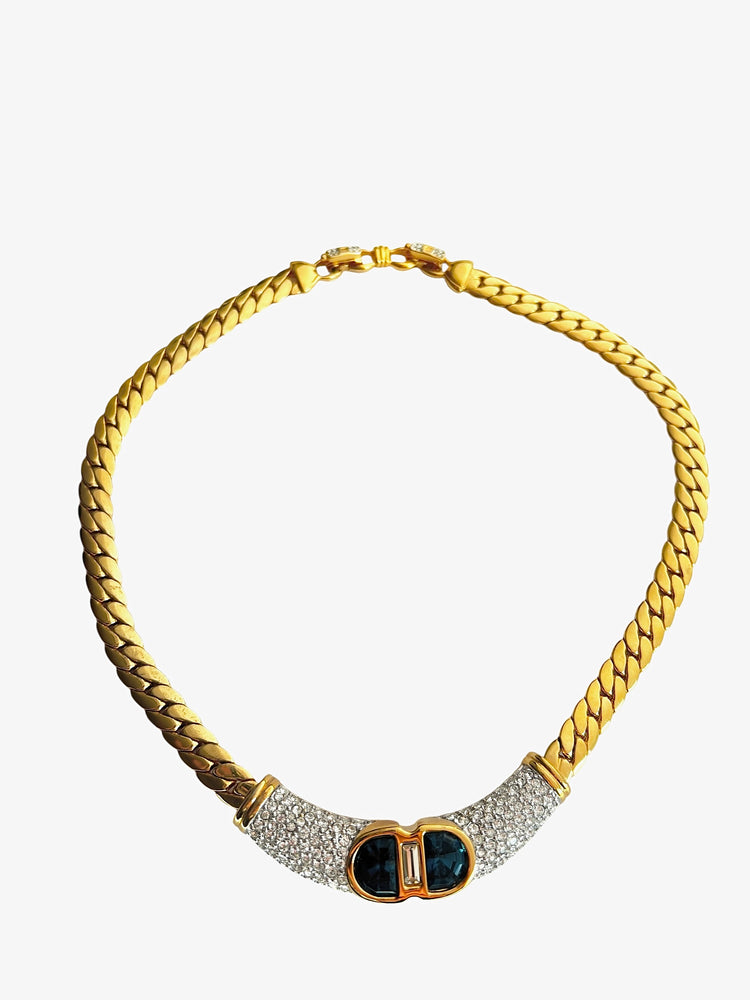 Vintage 80's SWAROVSKI Pavé Crystal Necklace