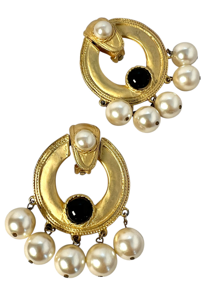 Vintage 80's BLANCA Oversized Hoop Earrings