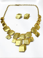 Vintage 90's French DOLCE VITA Modernist Necklace Set