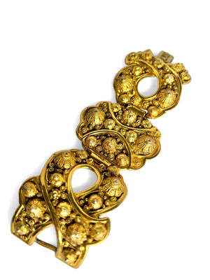 Vintage 80's FRENCH Baroque Wide Bracelet