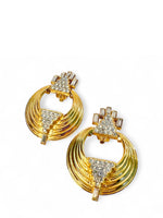 Vintage GIVENCHY Diamonté Door Knocker Earrings