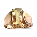 Vintage ROBERT LEE MORRIS Chunky Pink Gold Cuff Bracelet