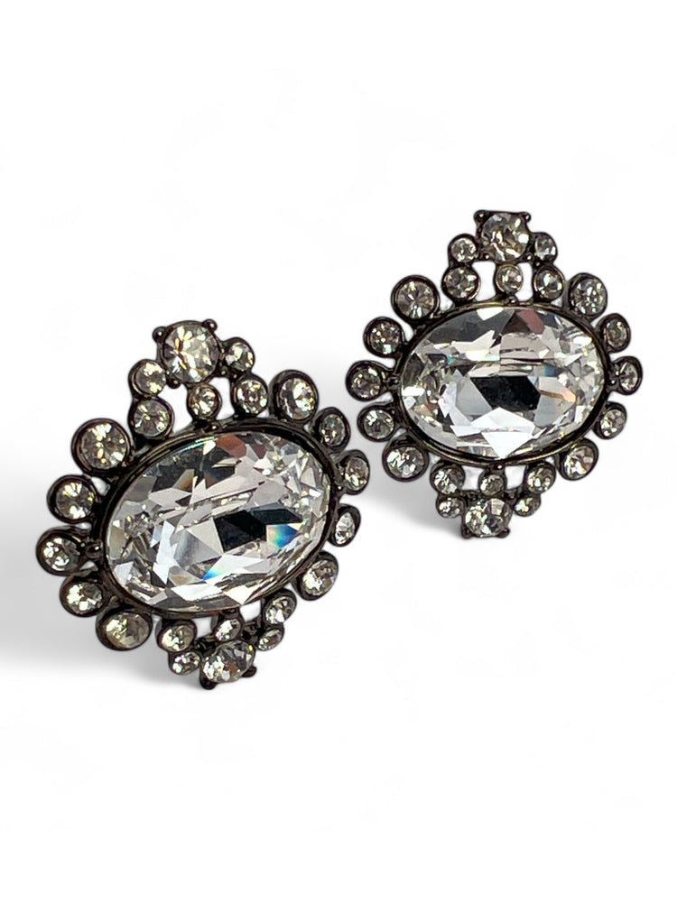 Vintage 90's GIVENCHY Grunge Crystal Earrings