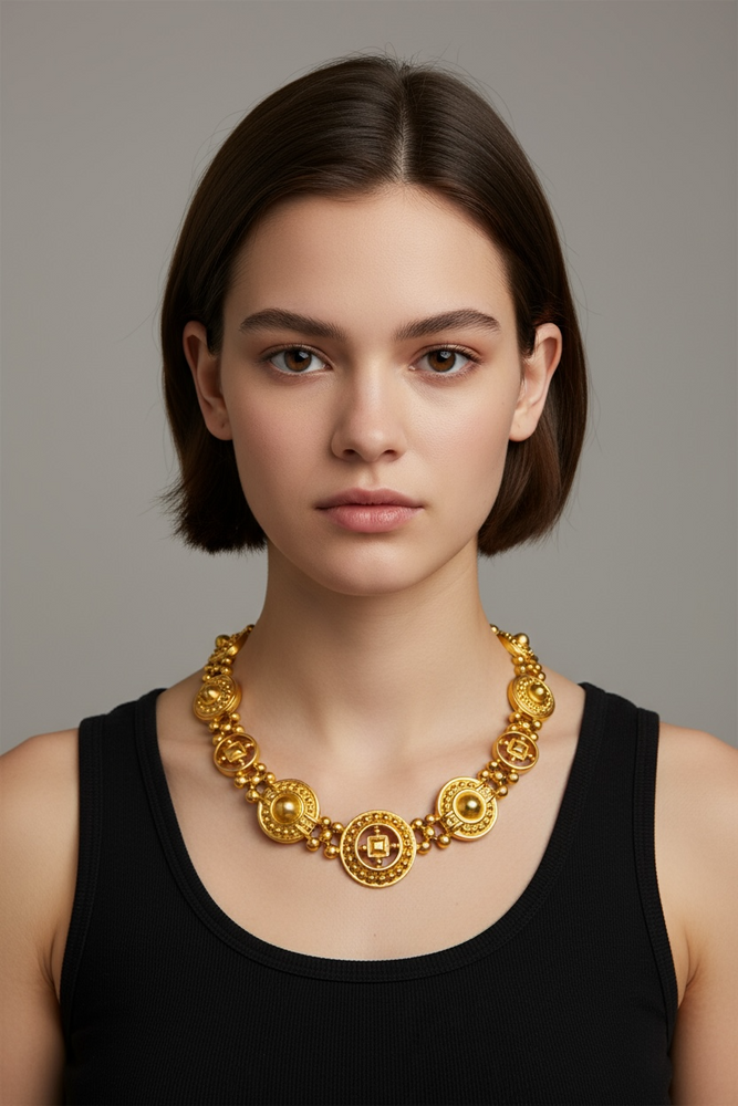 Vintage 90's Etruscan GIVENCHY Rare Collar Necklace
