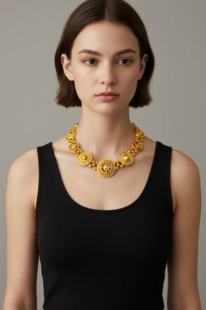 Vintage 90's Etruscan GIVENCHY Rare Collar Necklace