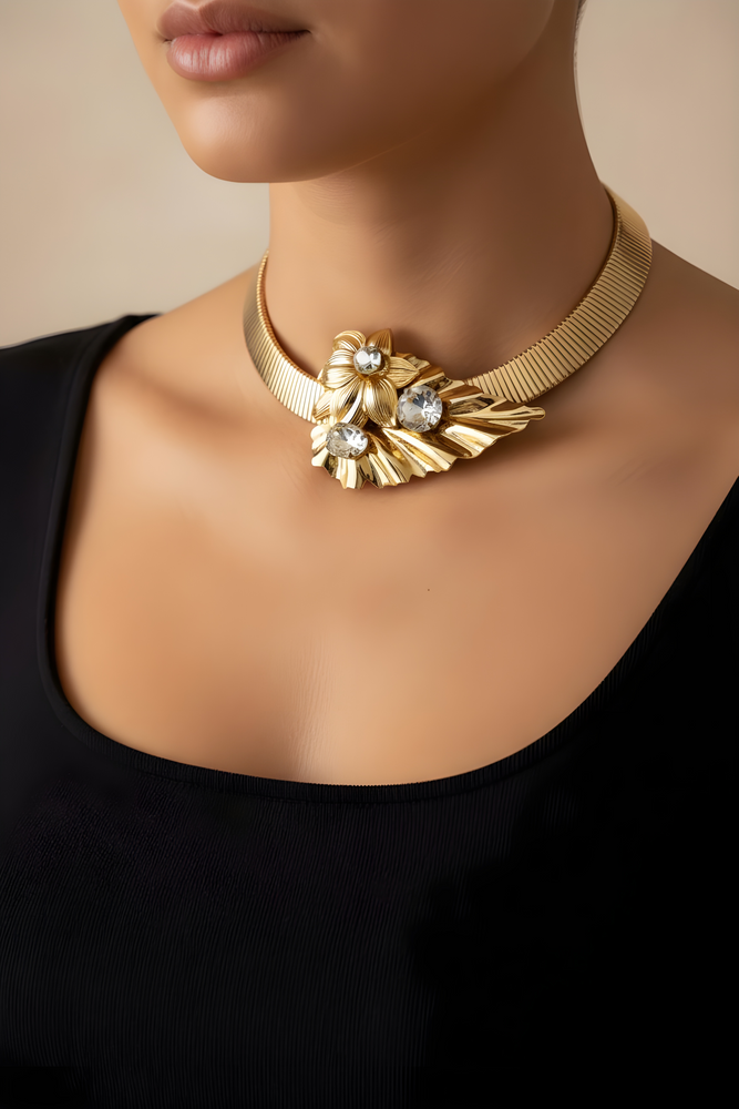 Vintage 80's Statement OMEGA Necklace
